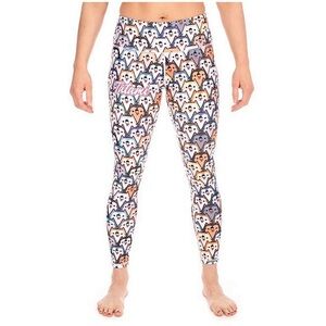 Ladies M Tatami fight wear leggings Husky dogs colorful active wear